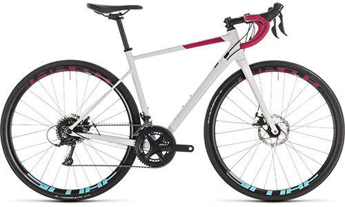Vélo route Cube Axial WS Pro Disc white´n´berry